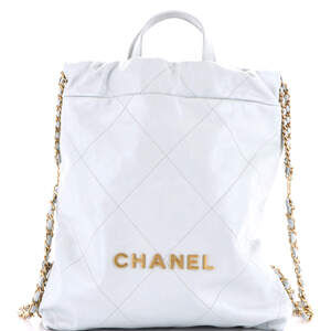 Chanel Medium 22 Chain Backpack Quilted Calfskin
